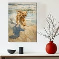 thumbnail image 5 of Funny Dog on Beach Canvas Wall Art, Otterhound Dog Picture Ocean Artwork for Bathroom Bedroom Living Room, Art Decor 8x12 Inches, 5 of 6