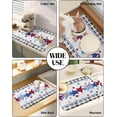 thumbnail image 2 of 4th of July Dish Drying Mat for Kitchen Counter, Super Absorbent Quick Dry Coffee Bar Mat Pad Thin Diatomaceous Sink Mat Non Slip Dish Drainer Mat 12''x16'' Independence Day Blue Red Star Black Plaid, 2 of 6
