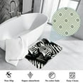 thumbnail image 3 of Zebra Polyester Non-Slip Office Chair Mat Bath Rugs Floor Rugs Machine Washable, 3 of 6