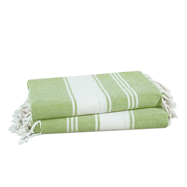 Toalla de playa LANE LINEN turca 100% lino, 100 x 180 cm, paquete de 2
