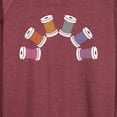 thumbnail image 3 of Instant Message - Rainbow Thread Spool - Women's Lightweight French Terry Long Sleeve Shirt, 3 of 6