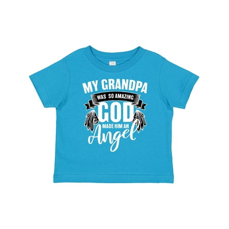 

Inktastic My Grandpa Was So Amazing God Made Him an Angel Gift Toddler Boy or Toddler Girl T-Shirt