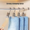 thumbnail image 4 of EGNMCR Bacs de Rangement, Conteneurs de Rangement en Caoutchouc Souple Cintres pour Pantalons Clips Organisateur de Placards Multi-Usage en Acier Inoxydable Antidérapant Sans Trace Clip pour Jupes Jeans Acier Inoxydable Clips, 4 of 6
