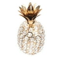 thumbnail image 3 of OUNONA Golden Crystal Pineapple Figurine Metal Leaves Tabletop Home Decor, 3 of 7