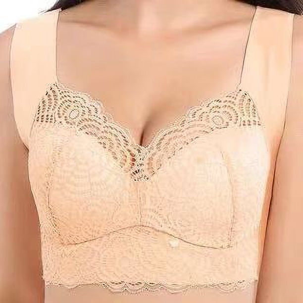 Sujetador sin aros de acero, sin costuras, talla grande, sexy, de encaje, estilo chaleco, fino
