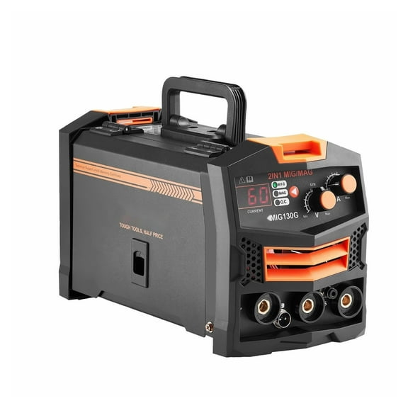 MIG Welder 130 Amp, 2-in-1 Gas/Gasless Flux Core Welding Machine, Portable Welder for Steel, Stainless Steel, Cast Iron, 8mm Thickness