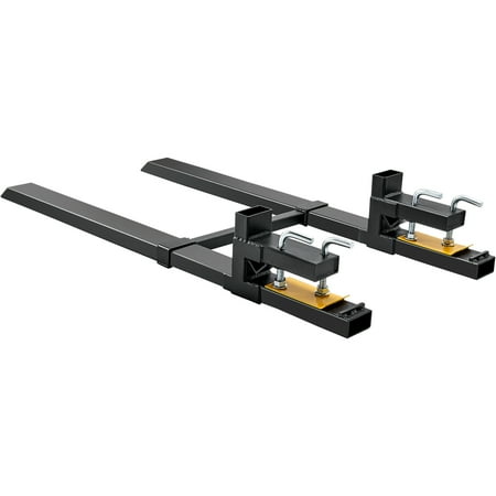 KFFKFF 60" Adjustable Clamp on Pallet Forks 4000lbs Tractor Forks Bucket Forks