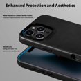 thumbnail image 4 of Funda de piel Belemay compatible con iPhone 16 Pro Max negra, 4 of 9