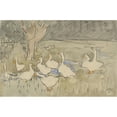 thumbnail image 3 of Theo van Hoytema 14x11 Black Modern Framed Museum Art Print Titled - Ducks (1873 - 1917), 3 of 5