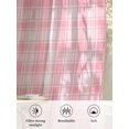 thumbnail image 6 of Sheer Curtains 54 Inch Length 2 Panels Set for Kitchen, Pink Plaid Semi Sheer Curtains for Windows, Modern Art Checkered Farmhouse Voile Window Treatments Rod Pocket Curtain, 6 of 7