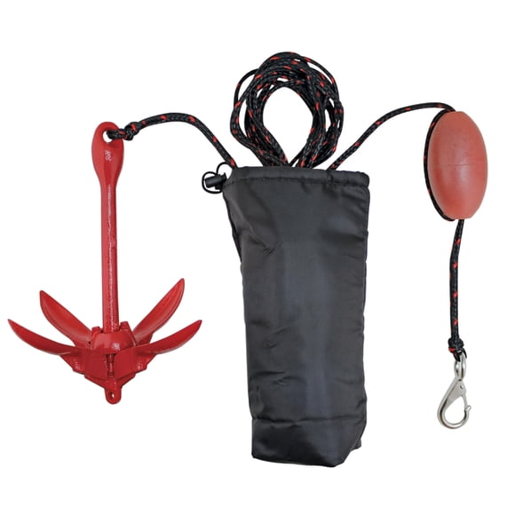 Kit de anclaje Extreme Max BoatTector Grapnel para barcos pequeños de 1,6 kg