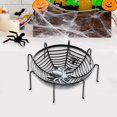 thumbnail image 1 of Plato decorativo de tela de araña, decoración de platos de dulces, accesorios de fiesta, estante de entrada de café para el hogar, soporte interior pa negro con soporte, 1 of 8