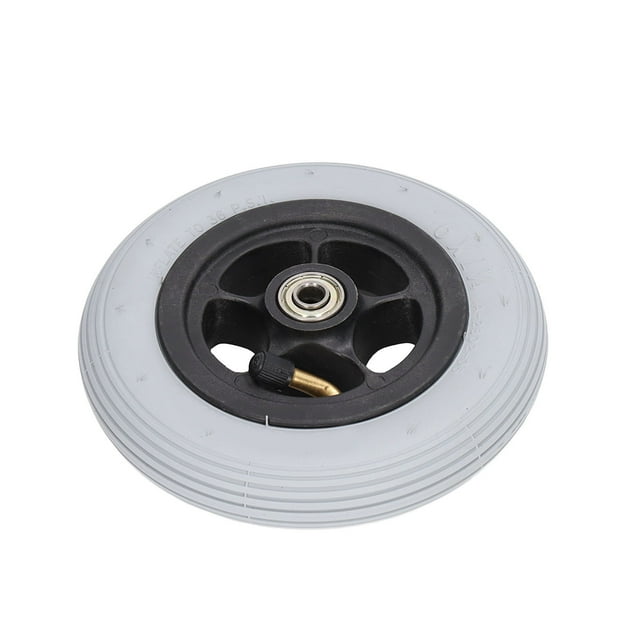 6in Wheelchair Wheel, Shock Absorption Non Slip Rubber Wheel Replacement Maximum 36PSI For Vehicles For Push Trolley