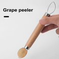 thumbnail image 2 of Grape Peeler Portable Stainless Steel Fruit Peeling Tool with Wood Handle Easy-to-Use Fruit Peeler, 2 of 3