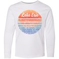 thumbnail image 3 of Inktastic Lake Erie Distressed Retro Sunset Long Sleeve Youth T-Shirt, 3 of 5