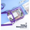 thumbnail image 2 of Bolsa Transparente MoKo para Estadio 23x16x6 cm Impermeable Morada, 2 of 7