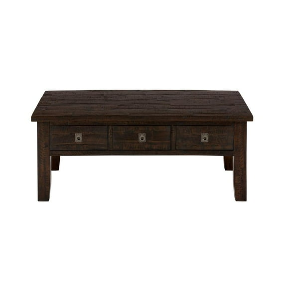 Jofran Kona Grove 48" Distressed Solid Wood Rectangle Coffee Table
