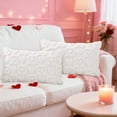 thumbnail image 6 of Set of 2 Heart Love Cute Pink Decorative Valentines Throw Pillow Covers 18x18,Soft Plush Faux Fur Pillow Covers for Couch Sofa Home Valentines Day Decoration, 6 of 7