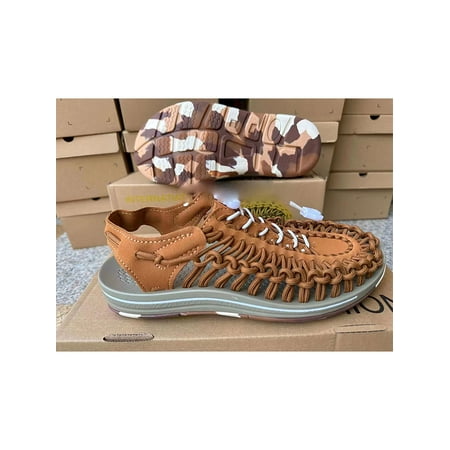 

Rockomi Womens Beach Sandal Drawstring Walking Shoe Braided Sandals Unisex Elastic Lightweight Casual Shoes Adjustable Closed Toe Camel Brown 9.5