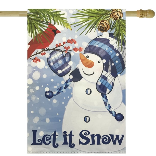 Let It Snow Snowman And Cardinal Outdoor Garden Flag 28 X 40 Com - Let It Snow Snowman Garden Flag Let It Snow Snowman And Cardinal Outdoor Garden Flag 28 X 40 Com - Let It Snow Snowman Garden Flag