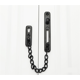 thumbnail image 5 of Cadena de puerta antirrobo, tope de puerta estrecho, cerradura de puerta antirrobo con resorte, con tornillos, para puertas interiores de casa, tratamiento superficial de acero inoxidable cepillado negro mate [201 versión más gruesa mejorada JM, 5 of 5