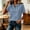 Dark Blue, variant on Women’s Fashion Casual Plaid Print Patchwork Sleeve Polo Neck Short Top for Daily Wear Work, L