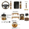 thumbnail image 6 of Jeiento Aztec Sunflower Highland Cow 15 PCS Car Seat Covers with Key Chain,Cup Coasters,Air Vent Storage Bag,Steering Wheel Cover,Seat Belt Strap Pads,Rearview Mirror Cover for SUV Sedan Truck, 6 of 6