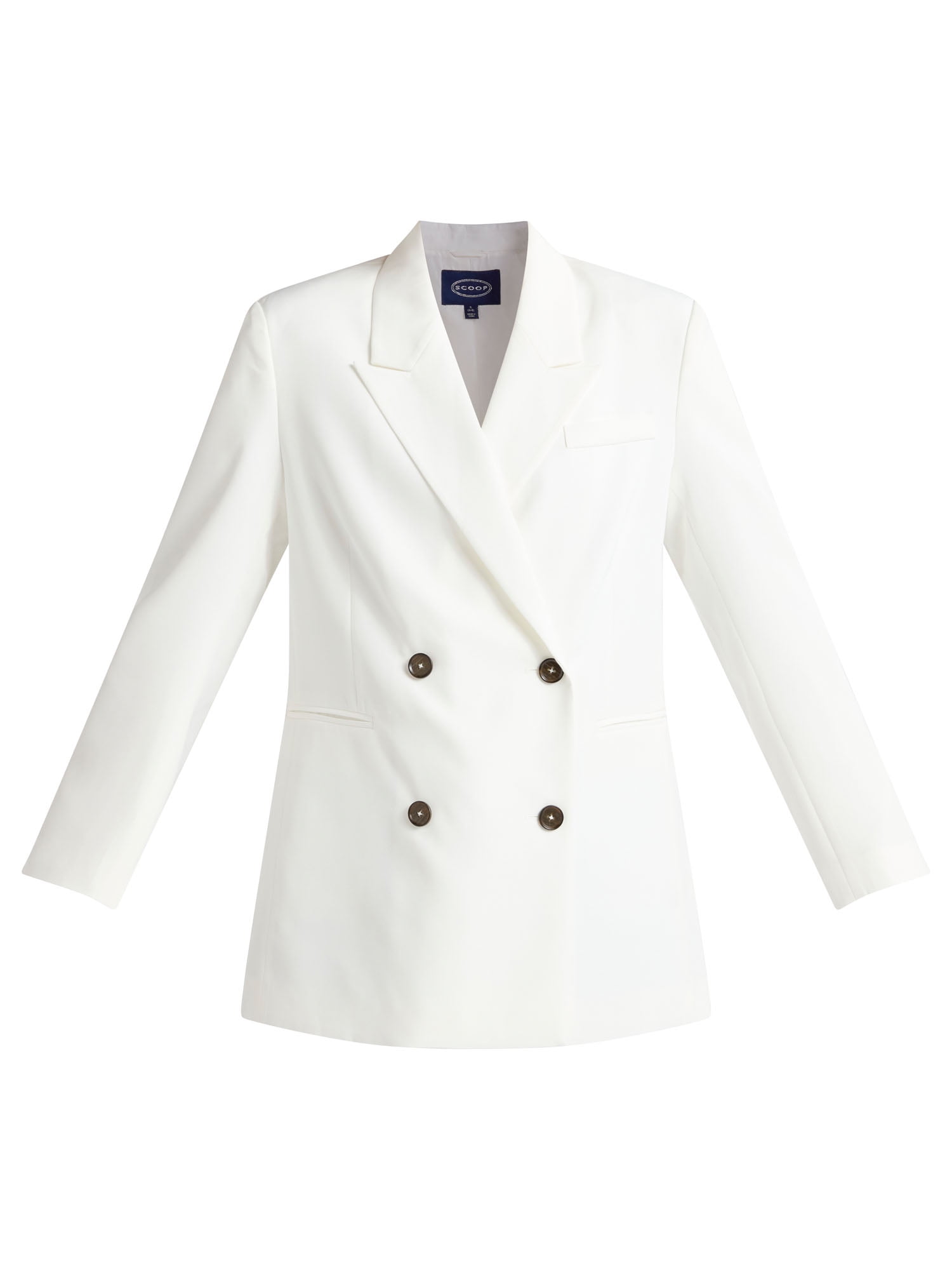 Scoop Women's and Women's Plus Crepe Slouchy Double Breasted Blazer, Sizes XS-4X