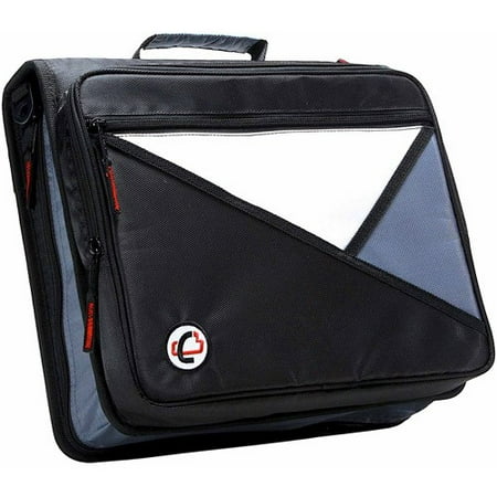 Case-It Universal 2-Inch Zipper Binder, Holds 13 Inch Laptop, Black, LT-007-BK