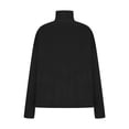 thumbnail image 6 of UAMVSH Women's Oversized Long Sleeve Sweaters Fall Trendy Turtleneck Knitted Sweater Pullover Basic Solid Color Knitwear Tops(X-Large,Black), 6 of 7