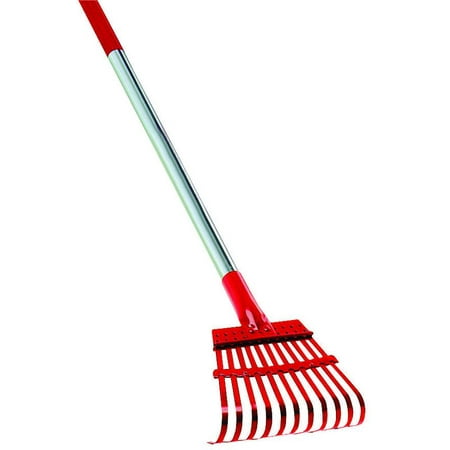 Corona Clipper RK 62060 Fixed Tine Shrub Rake With Anti-Slip Vinyl Sleeved, 8 in W Head, 11 Tine