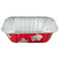 thumbnail image 6 of 1 lb. Red Holiday Christmas Snowman Aluminum Foil Small Mini Loaf / Bread Baking Pans (Pack of 100), 6 of 6