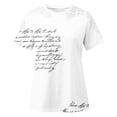 thumbnail image 4 of Camisas de Manga Corta para las Mujeres Impresión Cuello Redondo Suéter Encaje Camisa, Blusa de Verano Casual para las Mujeres, 4 of 4