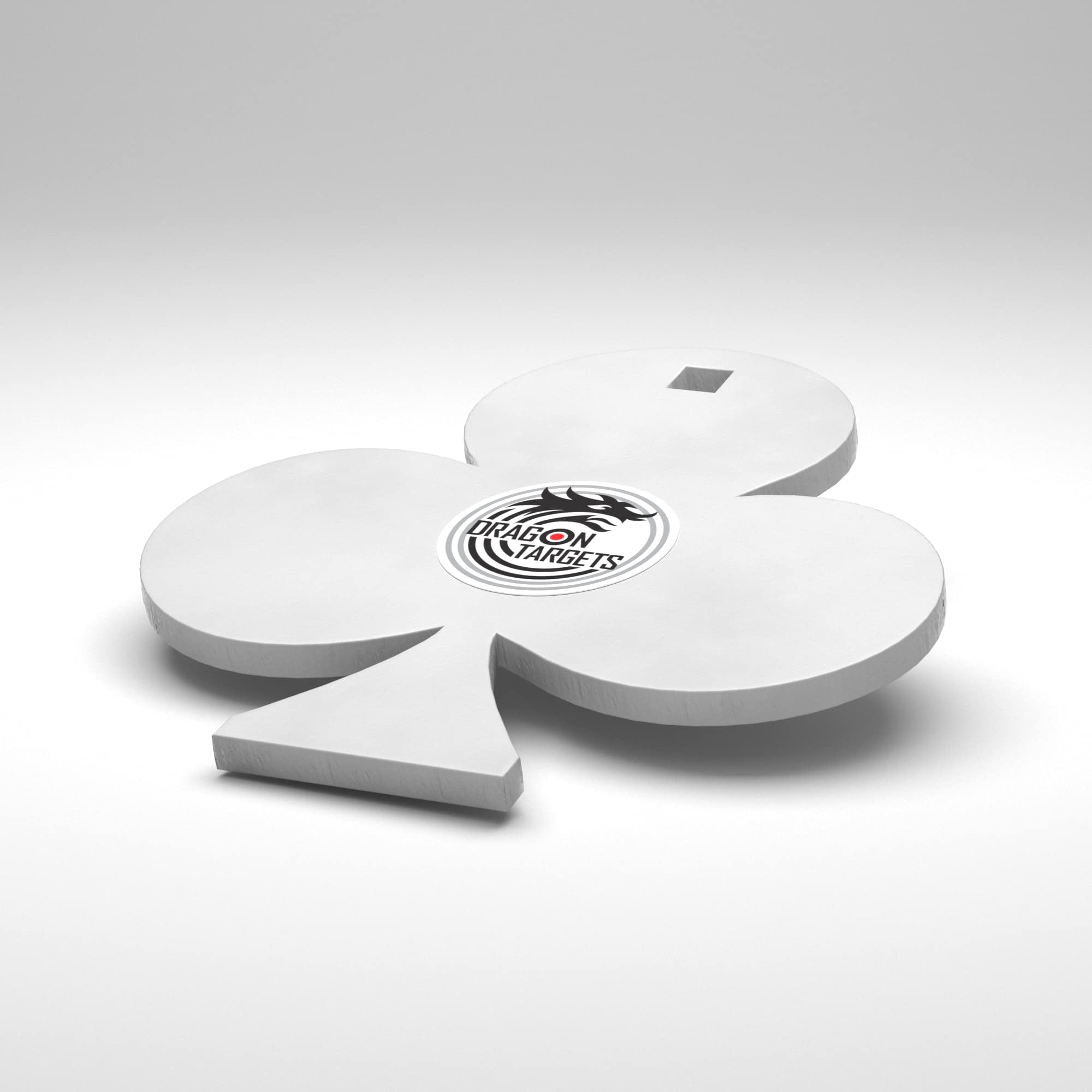 Dragon Targets  3/8 inch Thick Laser Cut Poker Club, Painted AR500 Steel Targets Made in USA, (Club)