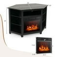 thumbnail image 3 of Costway Fireplace TV Stand w/ Led Lights & 18" Electric Fireplace for Tvs up to 50" Black, 3 of 10