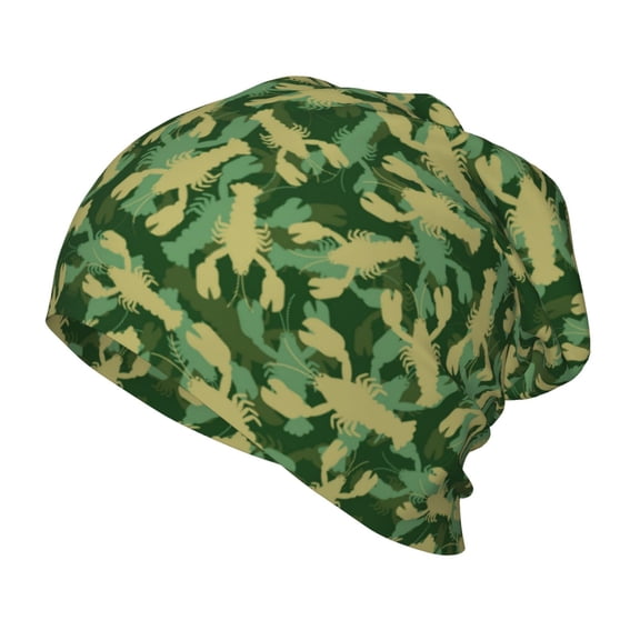 Xecao Crayfish Army Print Beanie Hat Toddler Girls Boys, Baby Hats Winter Warm Knitted Thermal, Kids Winter Caps