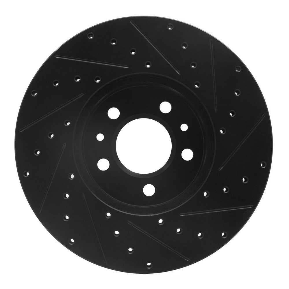 Dynamic Friction Company 633-56016L DFC Brake Rotor - Drilled And Slotted - Black
