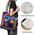 thumbnail image 3 of 12 Onward Bolso de tela con estampado de lienzo para mujer, bolsa de compras reutilizable y estética, con cremallera interior, regalo para mujer,40*40cm., 3 of 6