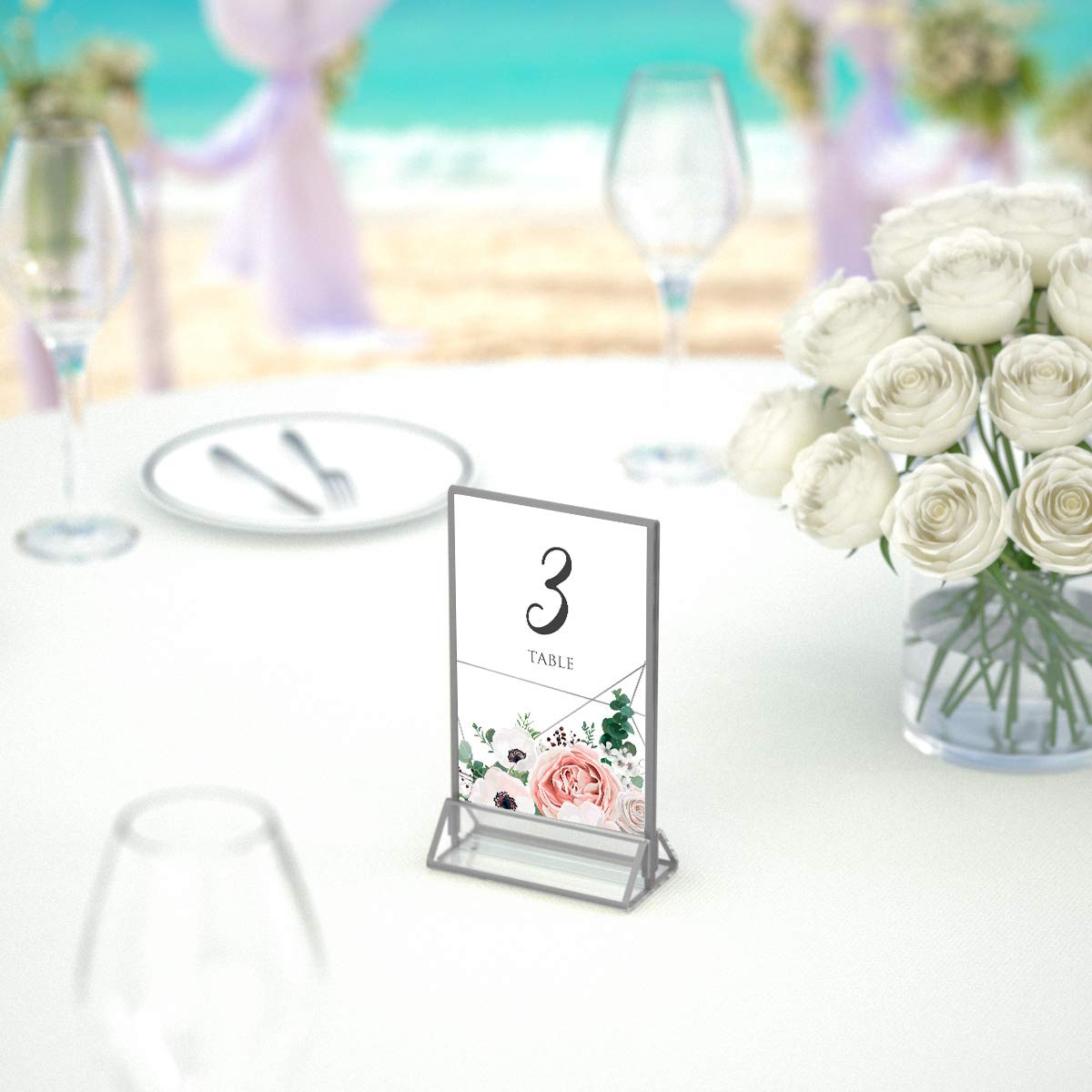 Buy 8.5x11 Clear Acrylic Double Sided Frames Wedding Table Numbers