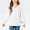 White, variant on FamilyThread Girls Cute Long Sleeve Blouses New Casual V Neck Smocked Cuffs Shirts Tops For 6-16Y