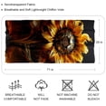 thumbnail image 2 of Sunflower seamless printing Light and Breathable Chiffon Yarn Silk scarf for Women, Translucent 180*73 Size - Elegant Head Scarf for All Seasons, 2 of 6