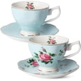thumbnail image 6 of BTaT- Floral Tea Set, Tea cups (8oz), Tea Pot (38oz), Creamer and Sugar Set, Gift box, 6 of 7