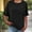 Black, variant on Fnooota Cotton Linen T-shirts for Women, Side Slit Summer Casual Crew Neck Womens Tops Watermelon Red Size S-3XL