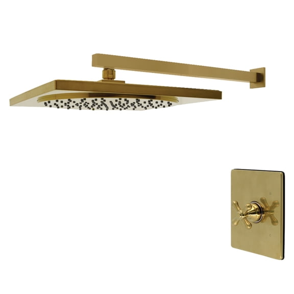Kingston Brass KB8347AXSO Restoration Single-Handle Pressure Balanced Shower Faucet in Brushed Brass