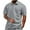 Gray, variant on Mens Knit Polo Shirts Casual Stylish lapel Neck Short Sleeve Polo Knitted Textured Collar Tops Fashion