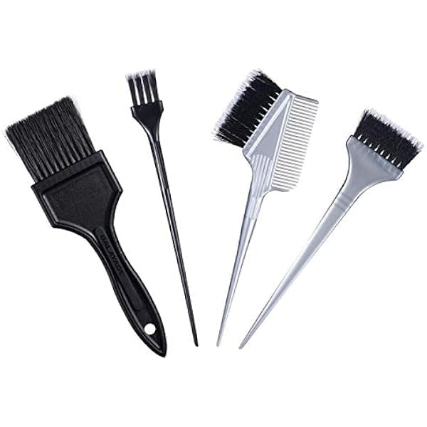 wonima11 Hair Dye Brush Set -4 Pack, Hair Color Applicator Balayage Highlight Tint Brushes Comb Kit-Different Size