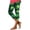 Black, variant on St. Patrick's Day Women Capris Pants Tummy Control Sports Capri Trousers Plus Size Cycling Joggers Crop Pant