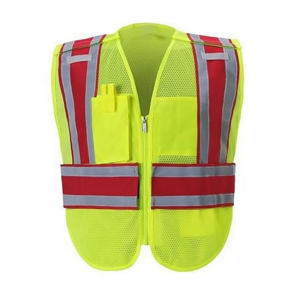 2W International PWB503RD RG High-Viz Public Safety Vest, Red - Regular