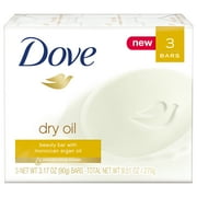 Dove Beauty Bar Dry Oil, 3.17 Oz, 3 Bar