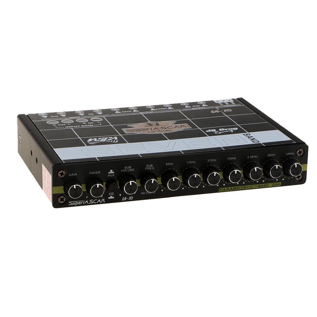EQ7 Ecualizador de sonido Delantero Trasero Sub Salida Output 10V-14.4V DC para Coche Autos Vehículo - Car Audio Yotijar Ecualizador de audio para el automóvil